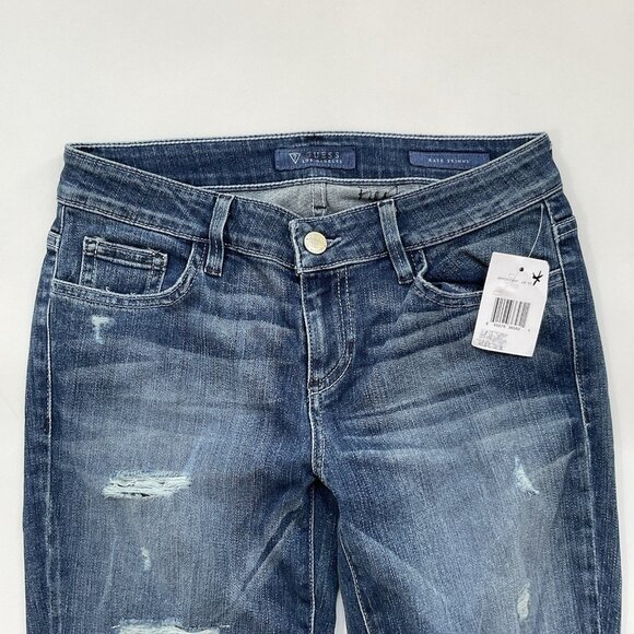 Guess Women’s Kate Skinny Low Rise Jeans Distressed Size 27 - Picture 7 of 14